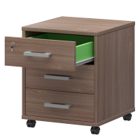 Тумба подкатная (3 ящика) Арго АТЛ-03 Темный шимо